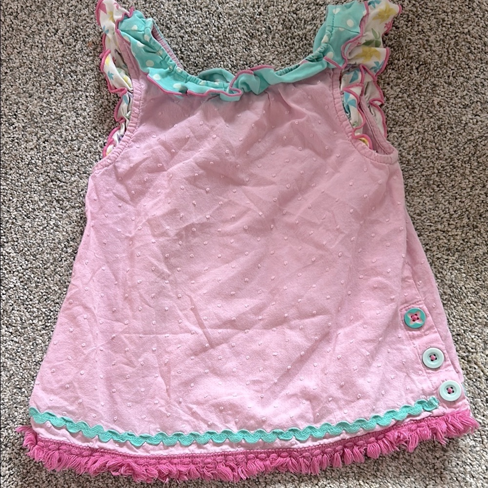 Matilda Jane Pink and Teal Kids Sleeveless Top